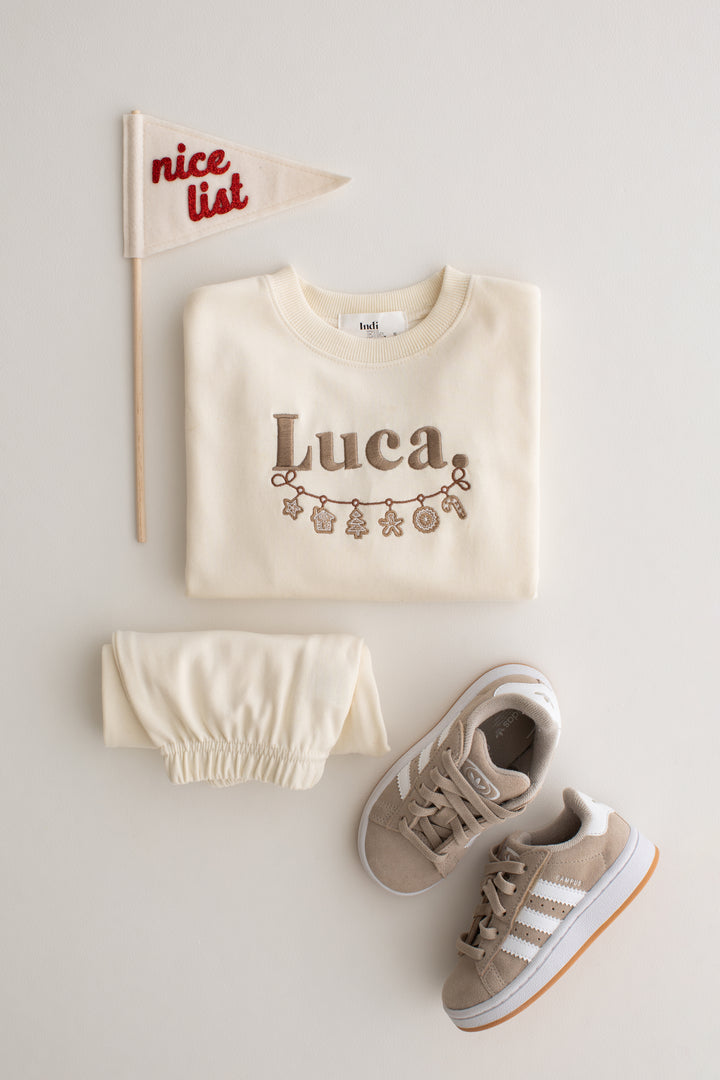 Gingerbread Garland Personalised Tracksuit - Embroidered