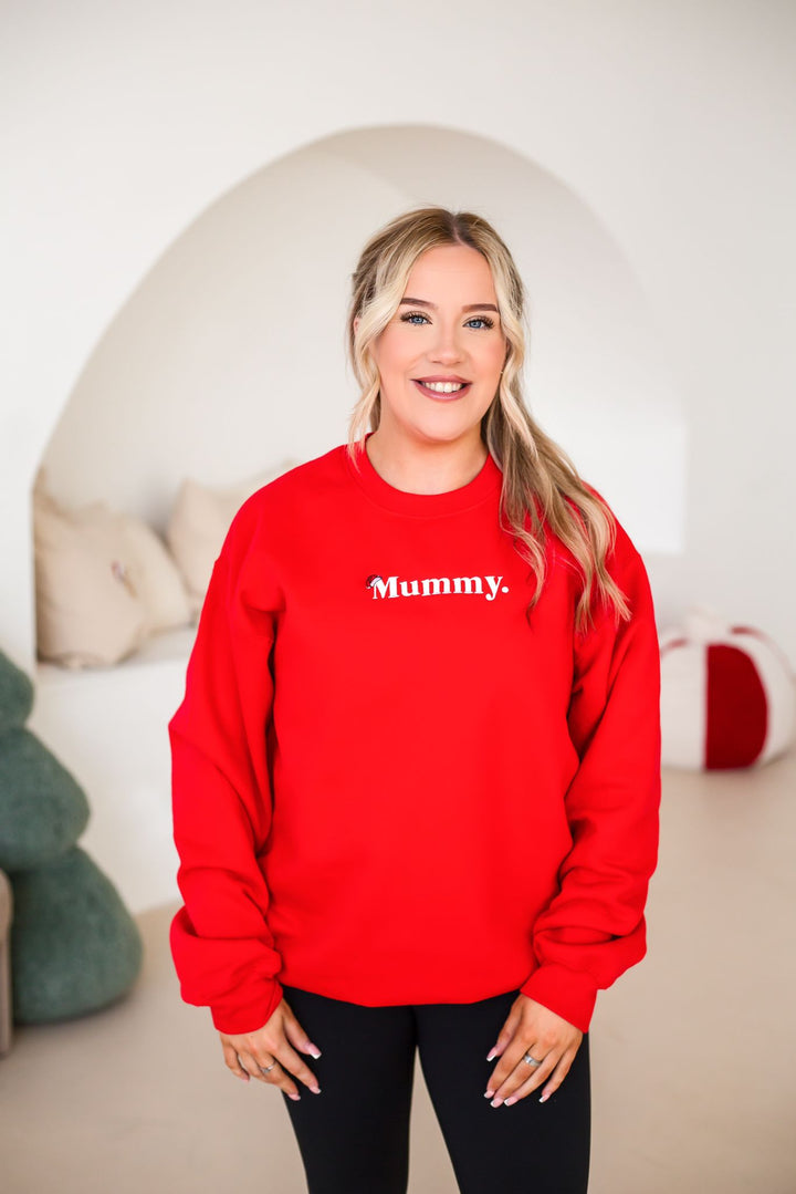 Adult Santa's Hat oversized sweatshirt - Embroidery