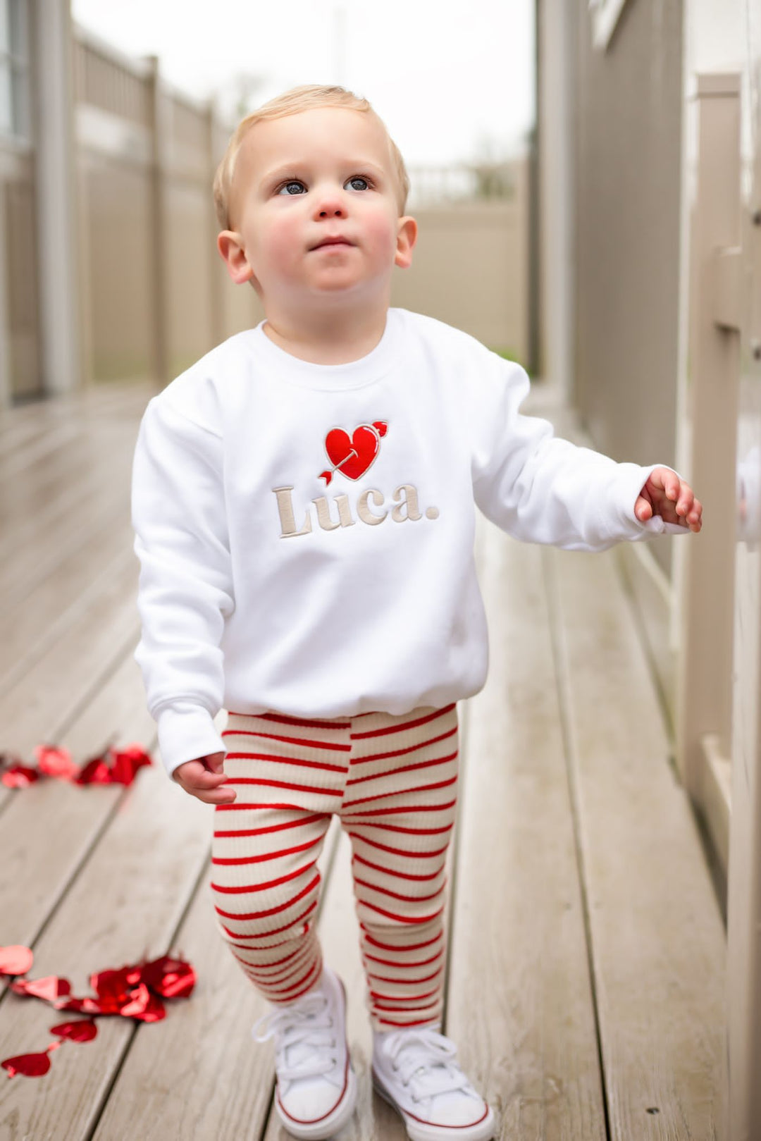 Name Valentine Classic Sweatshirt - Embroidered
