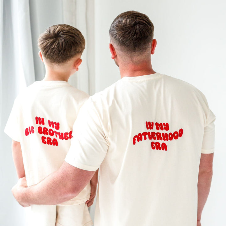 Matching Vanilla Adult Hood Tshirt - Bubble Print