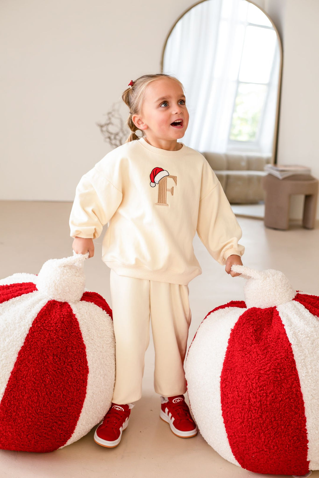 Santa's Hat Initial Personalised Tracksuit - Embroidered