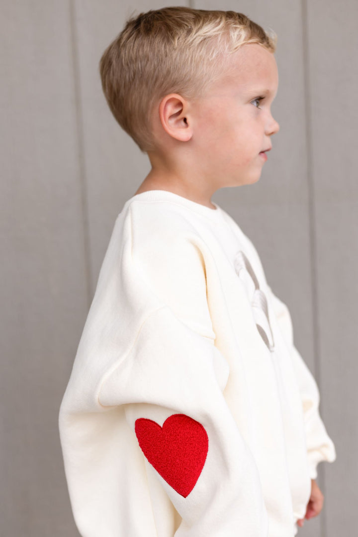 Vanilla Birthday Heart Sweatshirt - Embroidered