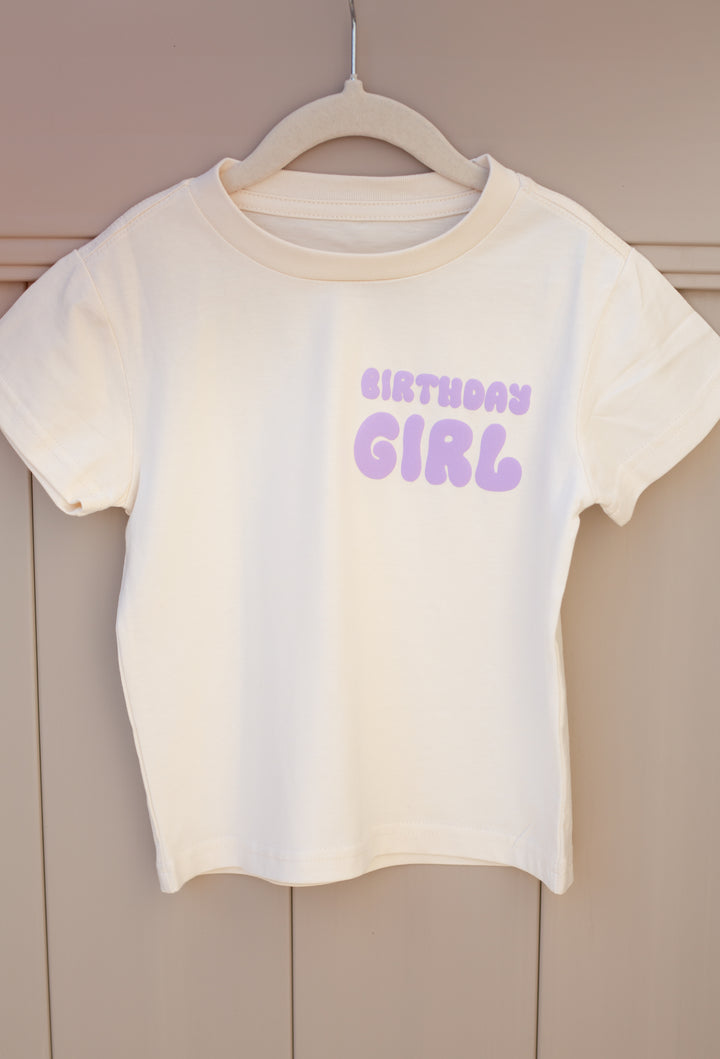 New Birthday Name Tshirt - Bubble Print