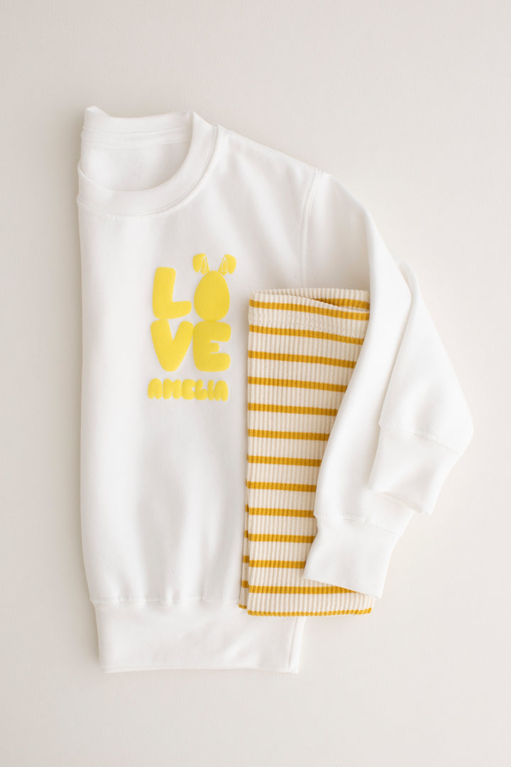 CLASSIC FIT Name Easter Sweatshirt - Bubble print