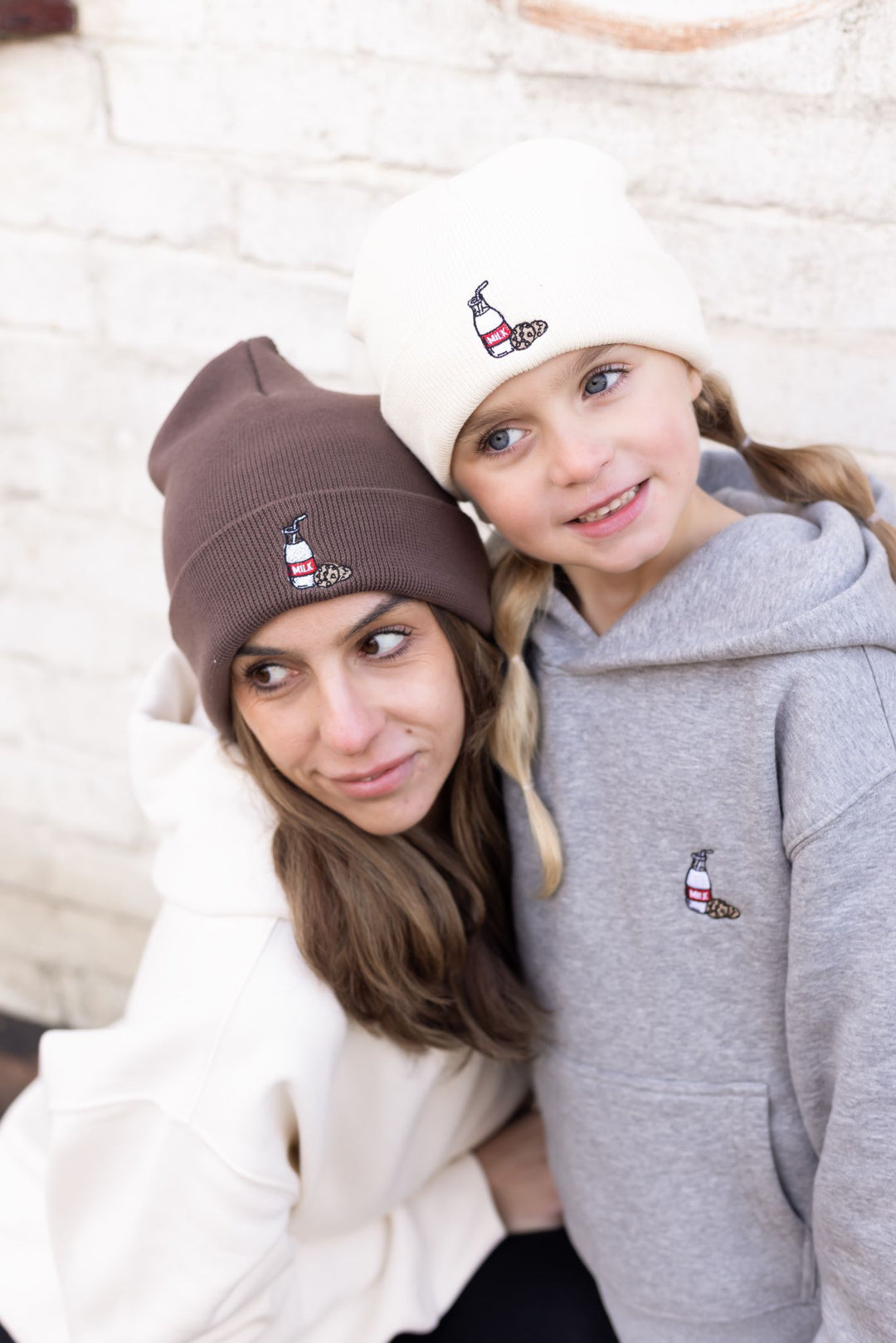 Milk + Cookies Beanie - Embroidered