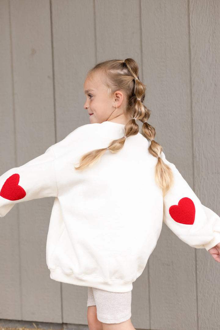Vanilla Birthday Heart Sweatshirt - Embroidered
