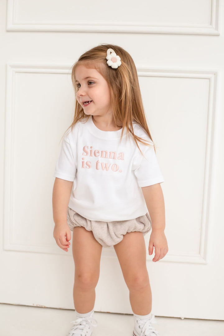 Name is Age classic Tshirt - Embroidered