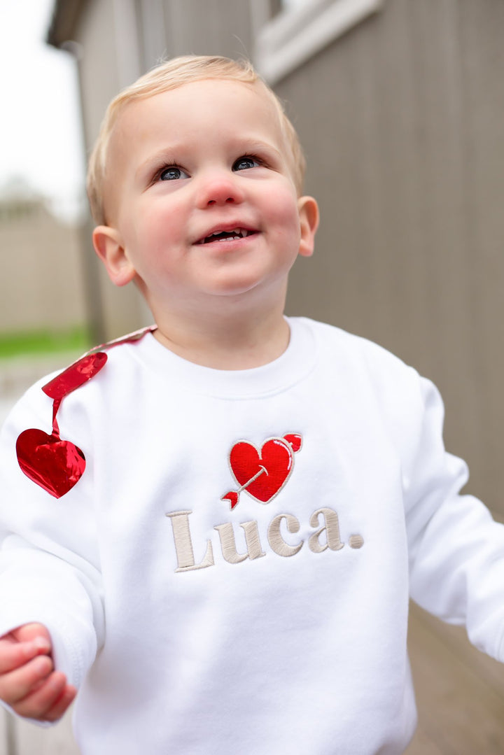 Name Valentine Classic Sweatshirt - Embroidered