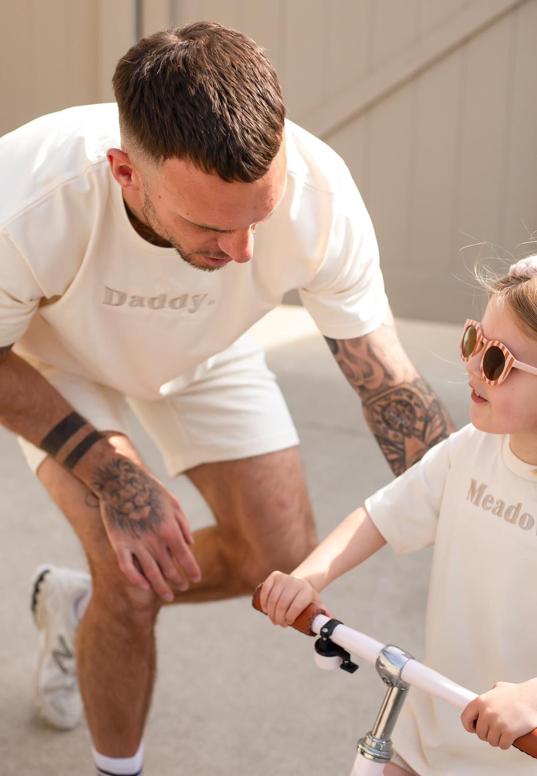 Matching Vanilla Adult  Daddy/Name Tshirt - Embroidered