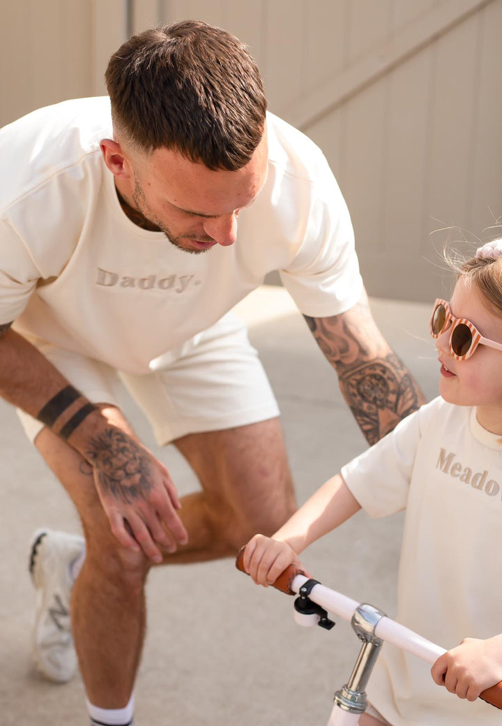 Matching Vanilla Adult  Daddy/Name Tshirt - Embroidered