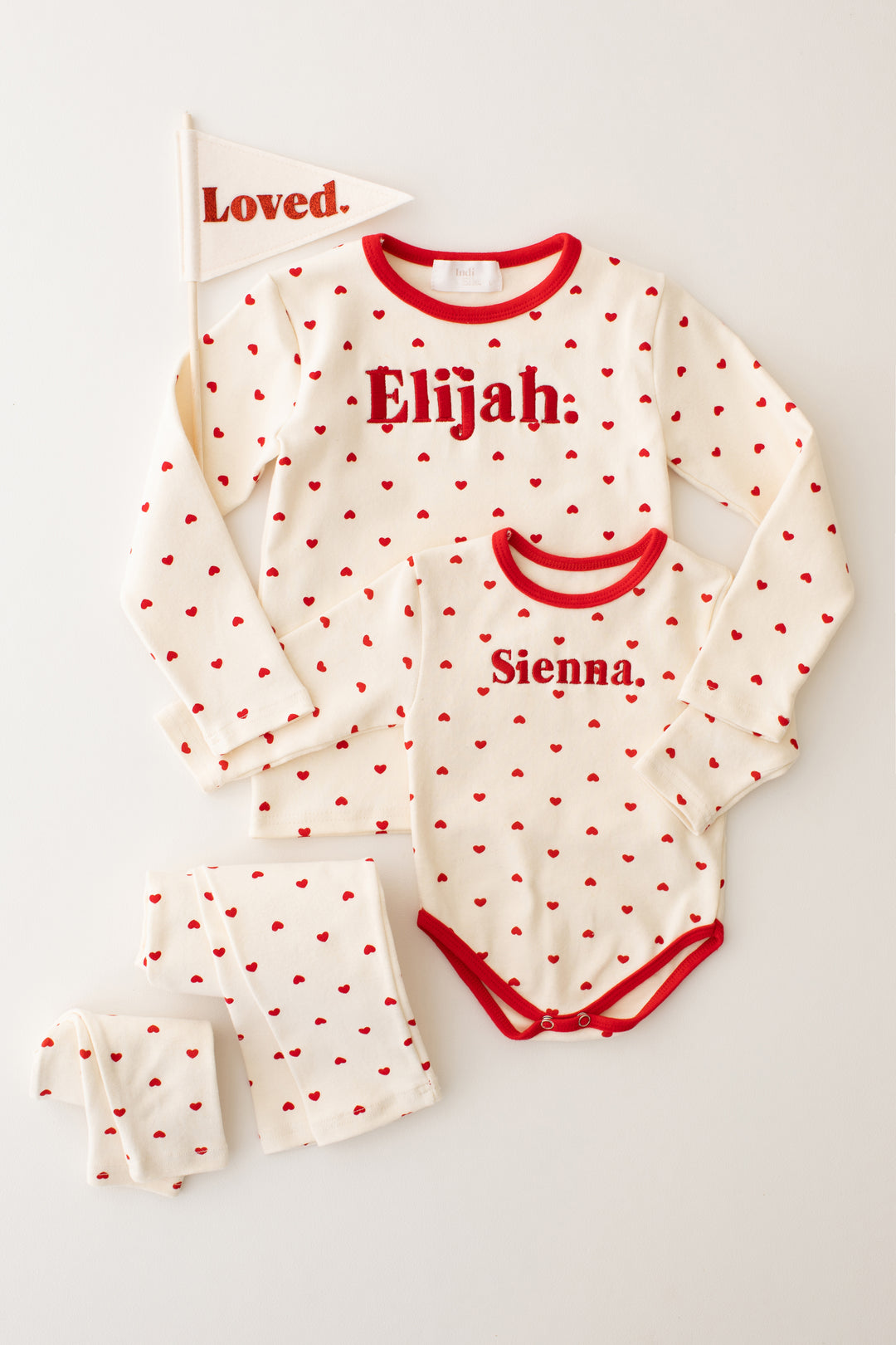 Heart Premium Baby Set - Embroidered