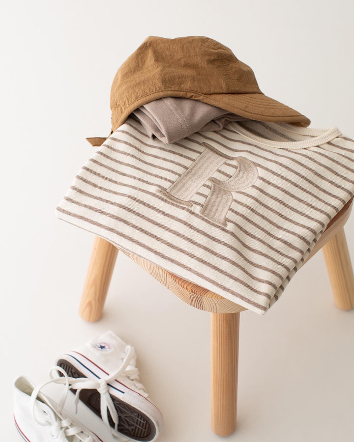 Oversized Stripe Sweatshirt - Embroidered