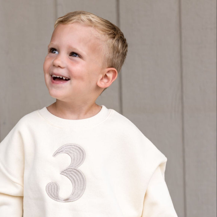 Vanilla Birthday Heart Sweatshirt - Embroidered