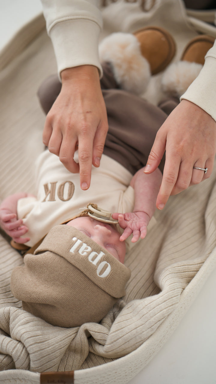 Name Infant Beanie - embroidered