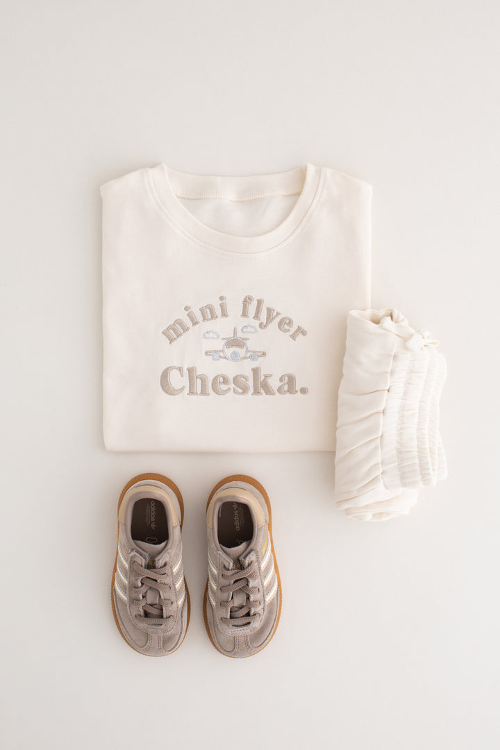 Holiday Flyer Short set - Embroidered