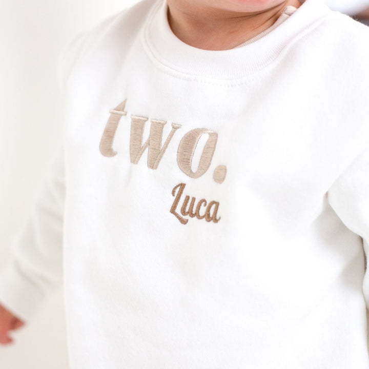 Name + Age Sweatshirt - Embroidery