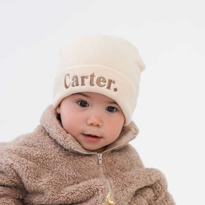 Name Infant Beanie - embroidered