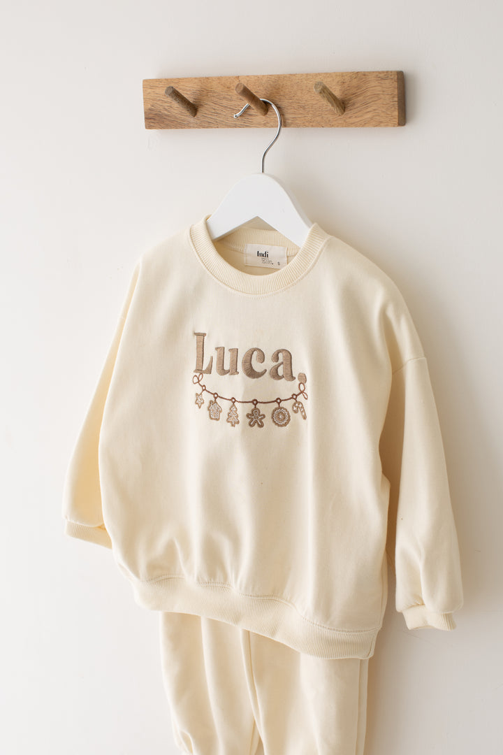Gingerbread Garland Personalised Tracksuit - Embroidered
