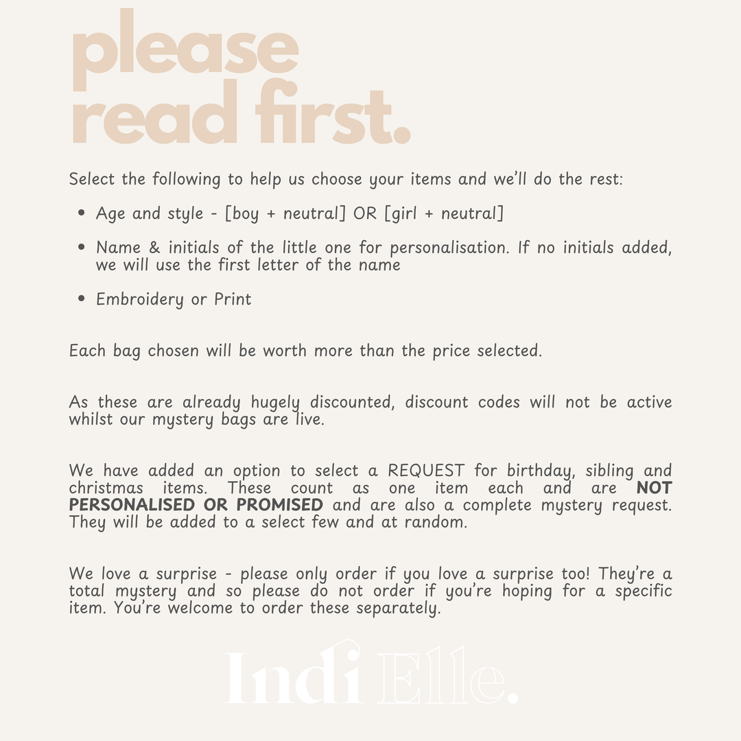 Indi Elle Favourites Embroidery - Mystery Bag