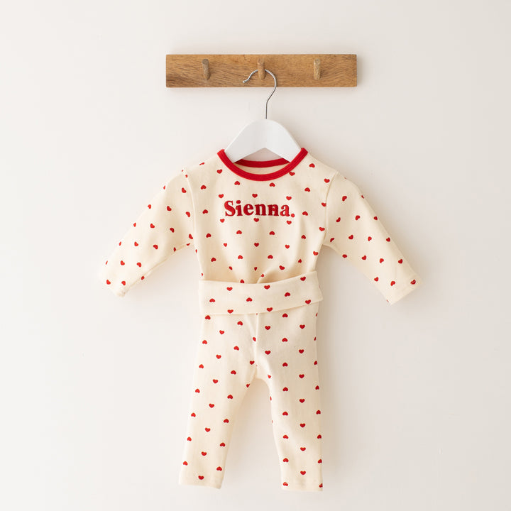 Heart Premium Baby Set - Embroidered