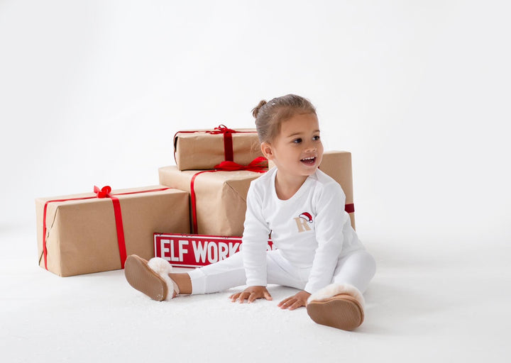 Santa Hat Initial Lounge set - Embroidery