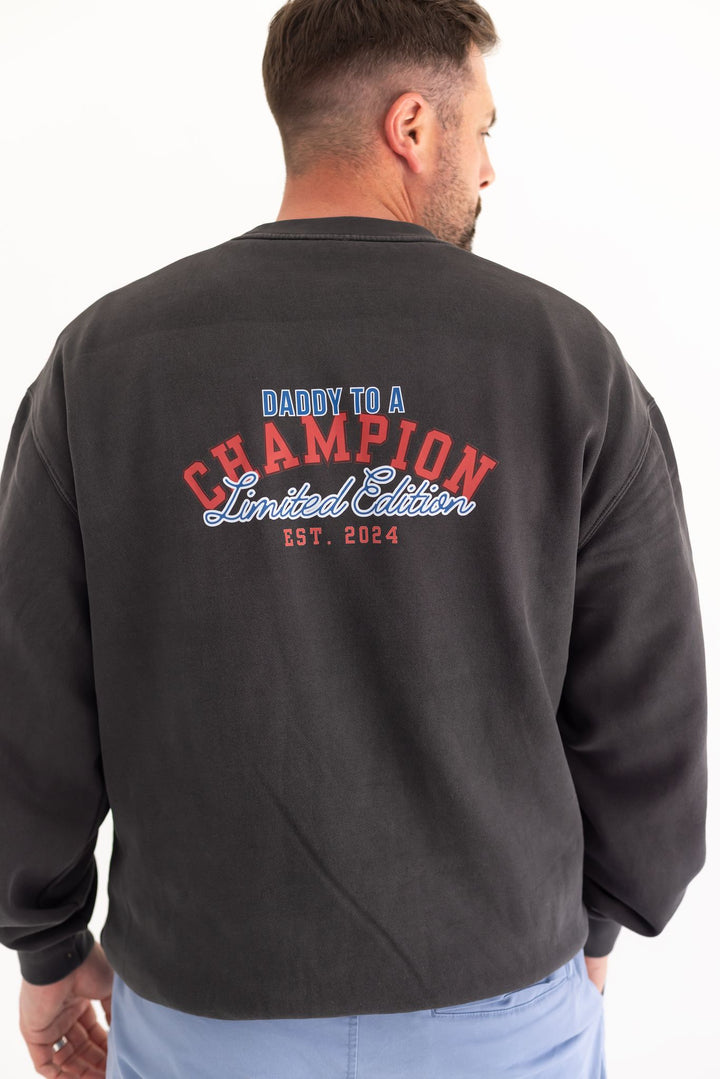 Black Faded Champion Sweatshirt - Adult Print