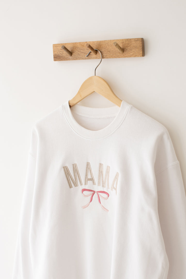 Matching bow oversized sweatshirt - Embroidery
