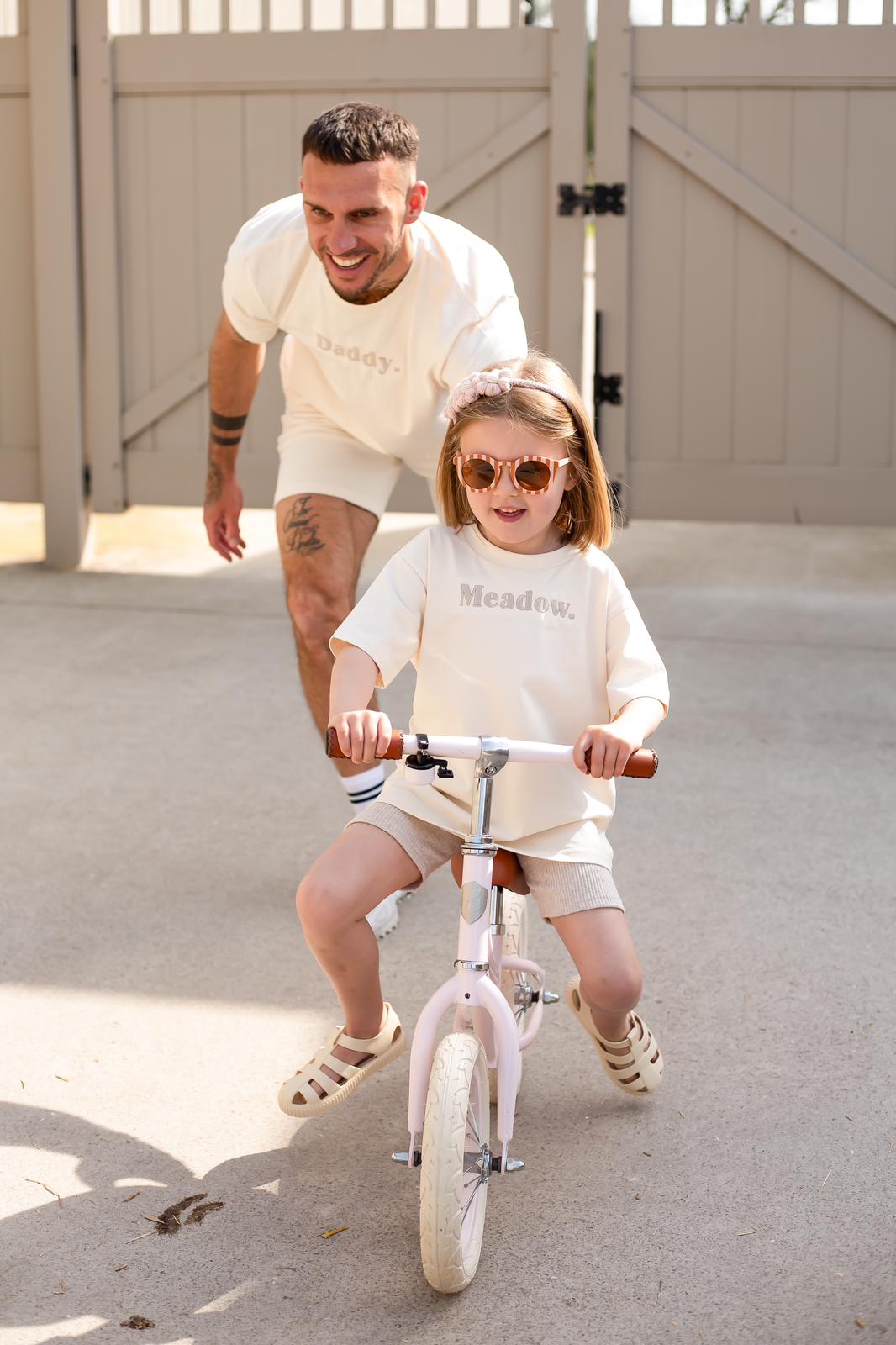 Matching Vanilla Adult  Daddy/Name Tshirt - Embroidered