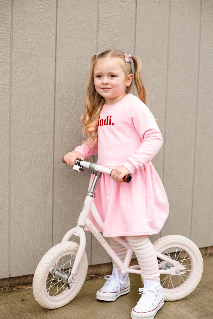 Pink striped Ribbed Leggings