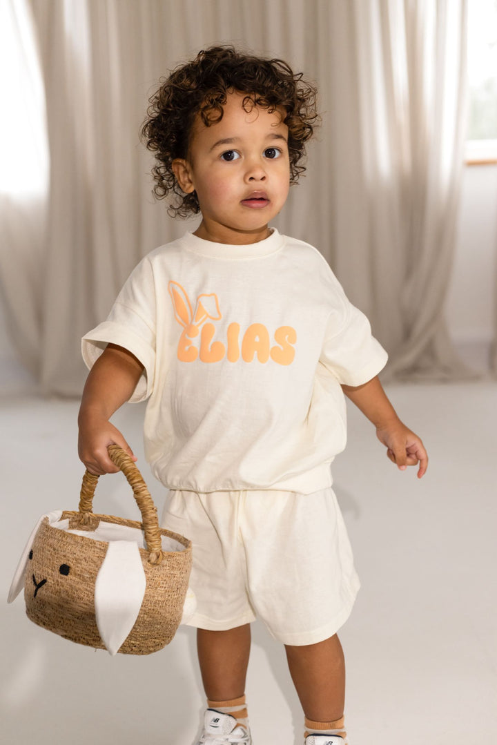 Vanilla Easter Name Indi Elle Short Set - Bubble Print