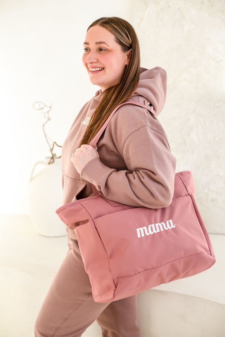 The mama Hoodie - Embroidery (Dolce Mauve)