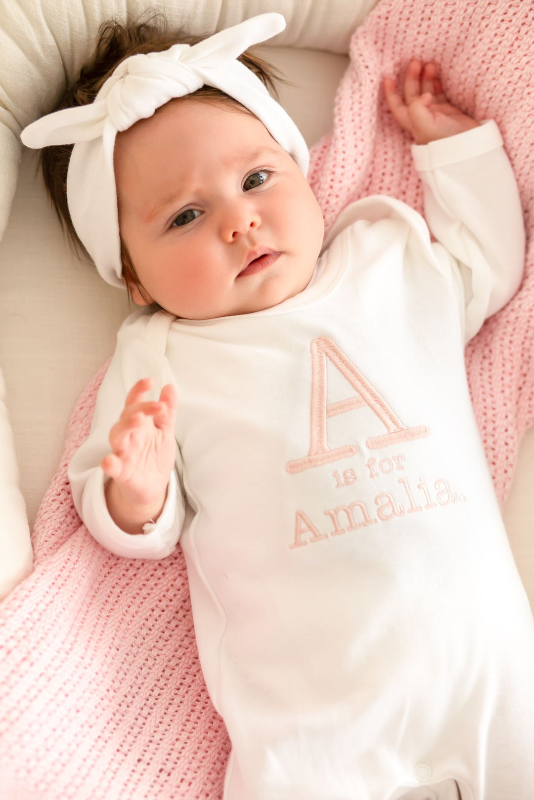 Is for name classic Rompersuit - Embroidered