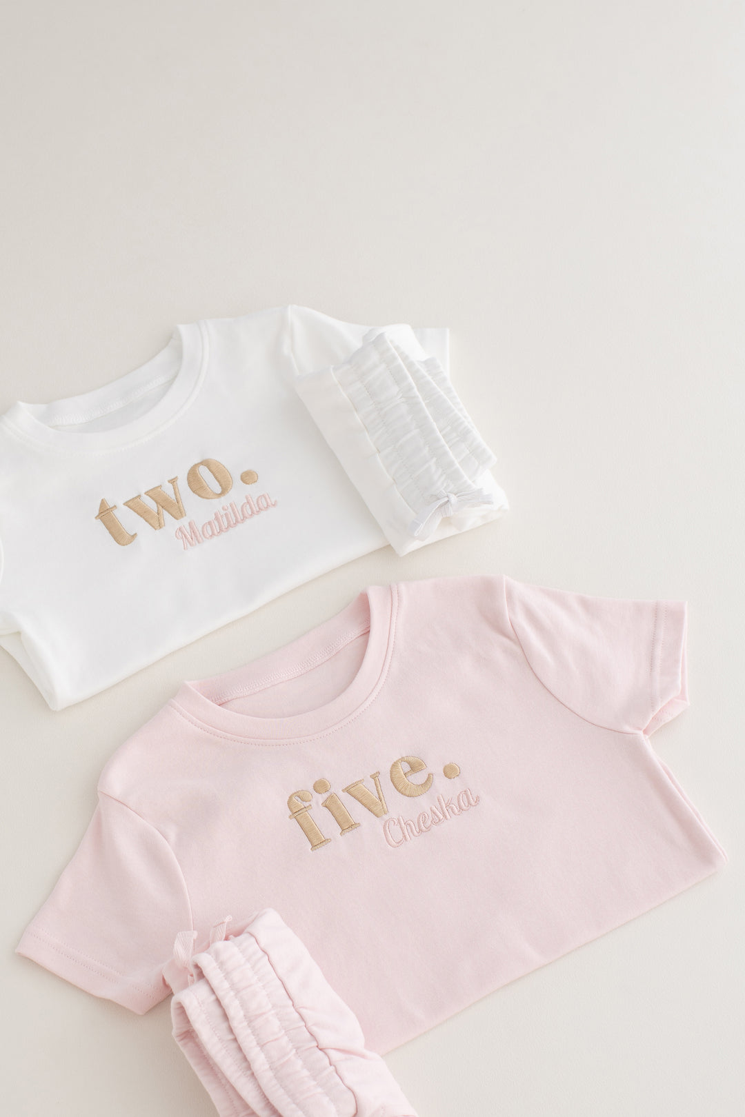 Birthday Short set - Embroidered