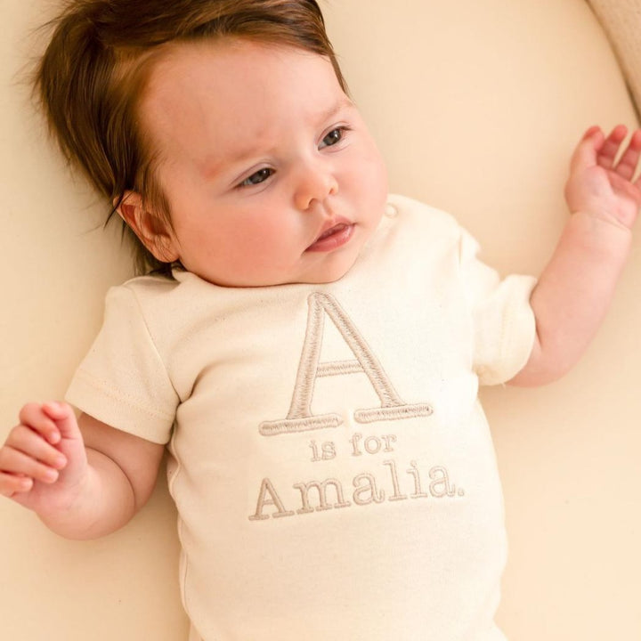 Is for name Signature Baby Bodysuit - Embroidered