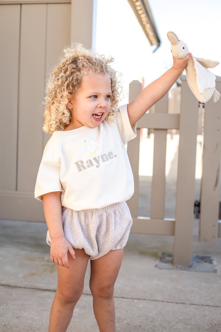 Goose Vanilla Name Tshirt - Embroidered