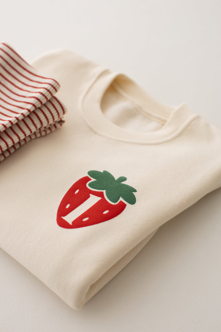 Berry First Birthday Sweatshirt - Bubble print