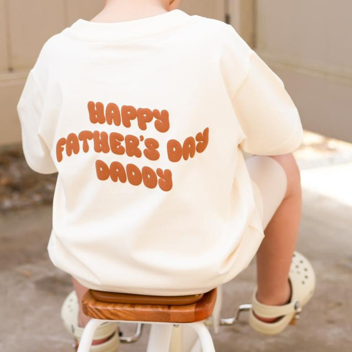 New Style Vanilla Personalise Father's Day Tshirt - Bubble Print