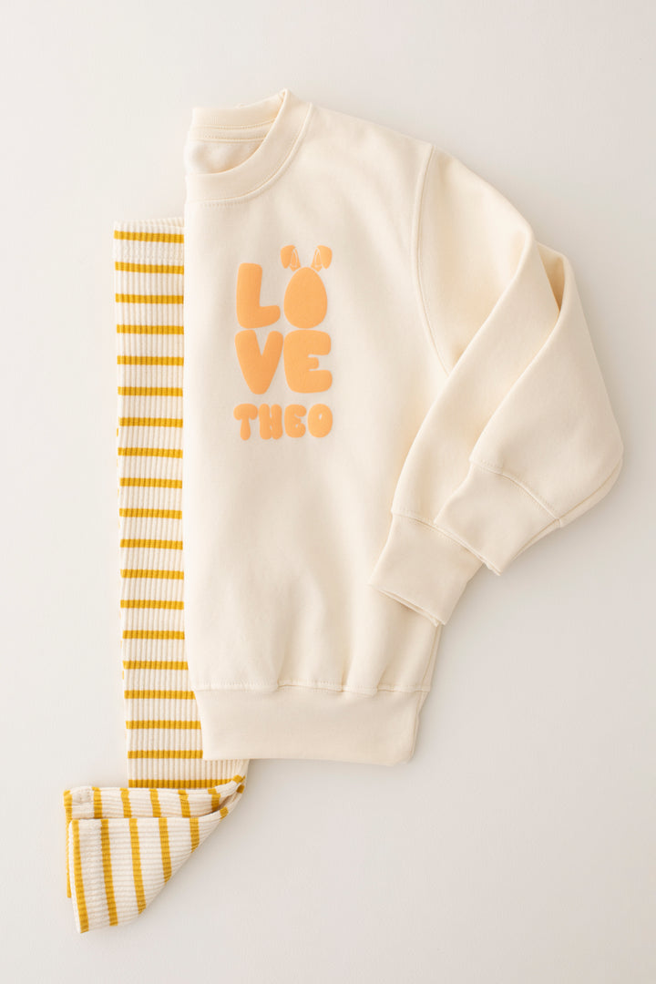 CLASSIC FIT Name Easter Sweatshirt - Bubble print