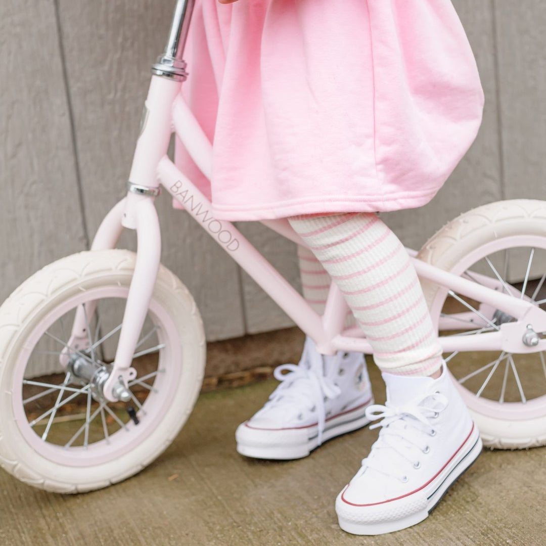 Pink striped Ribbed Leggings