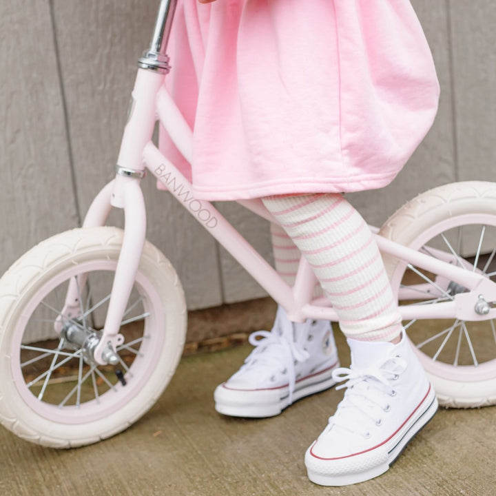 Pink striped Ribbed Leggings