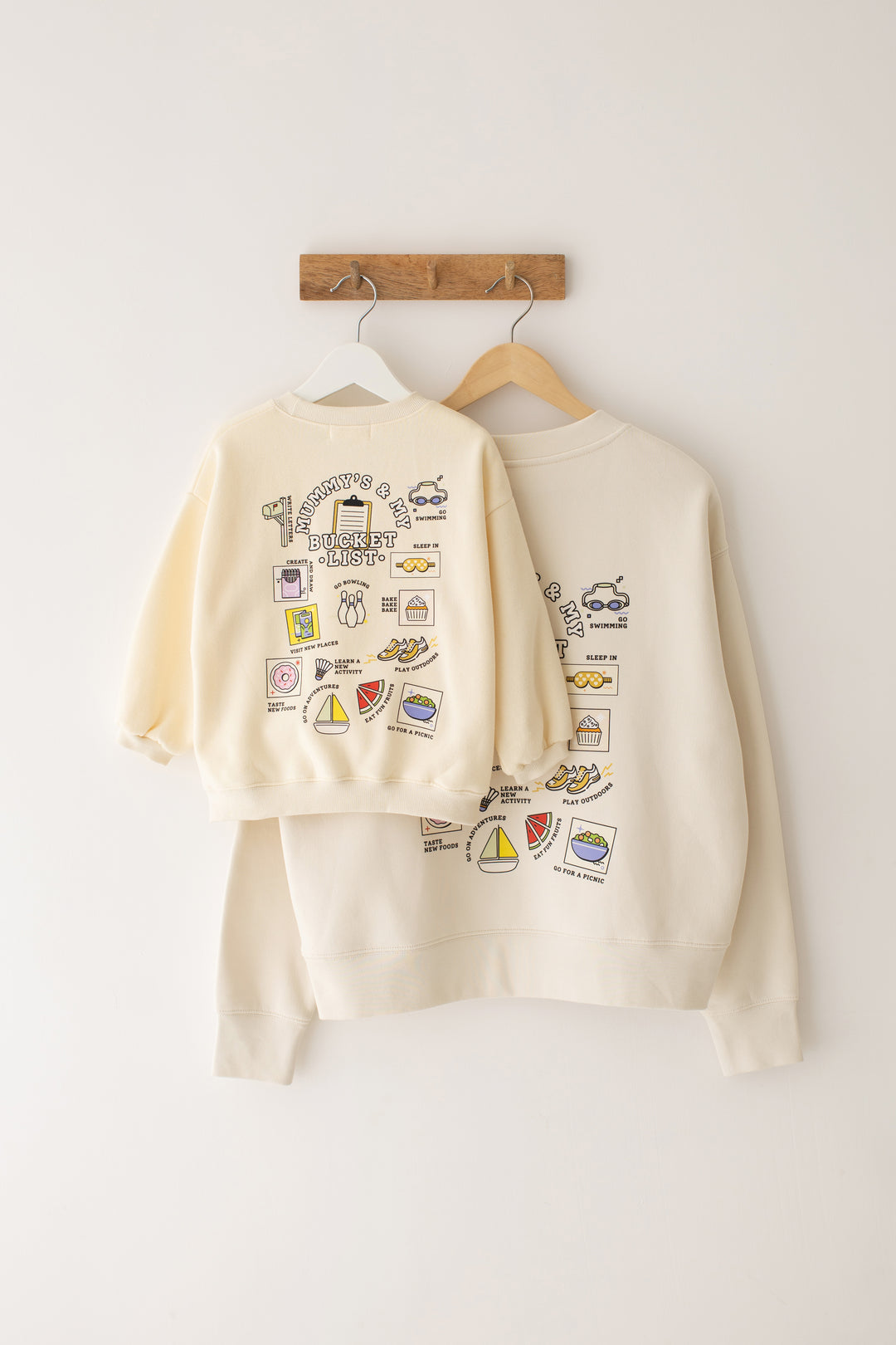 Adult Bucket List Vanilla Sweatshirt - Print