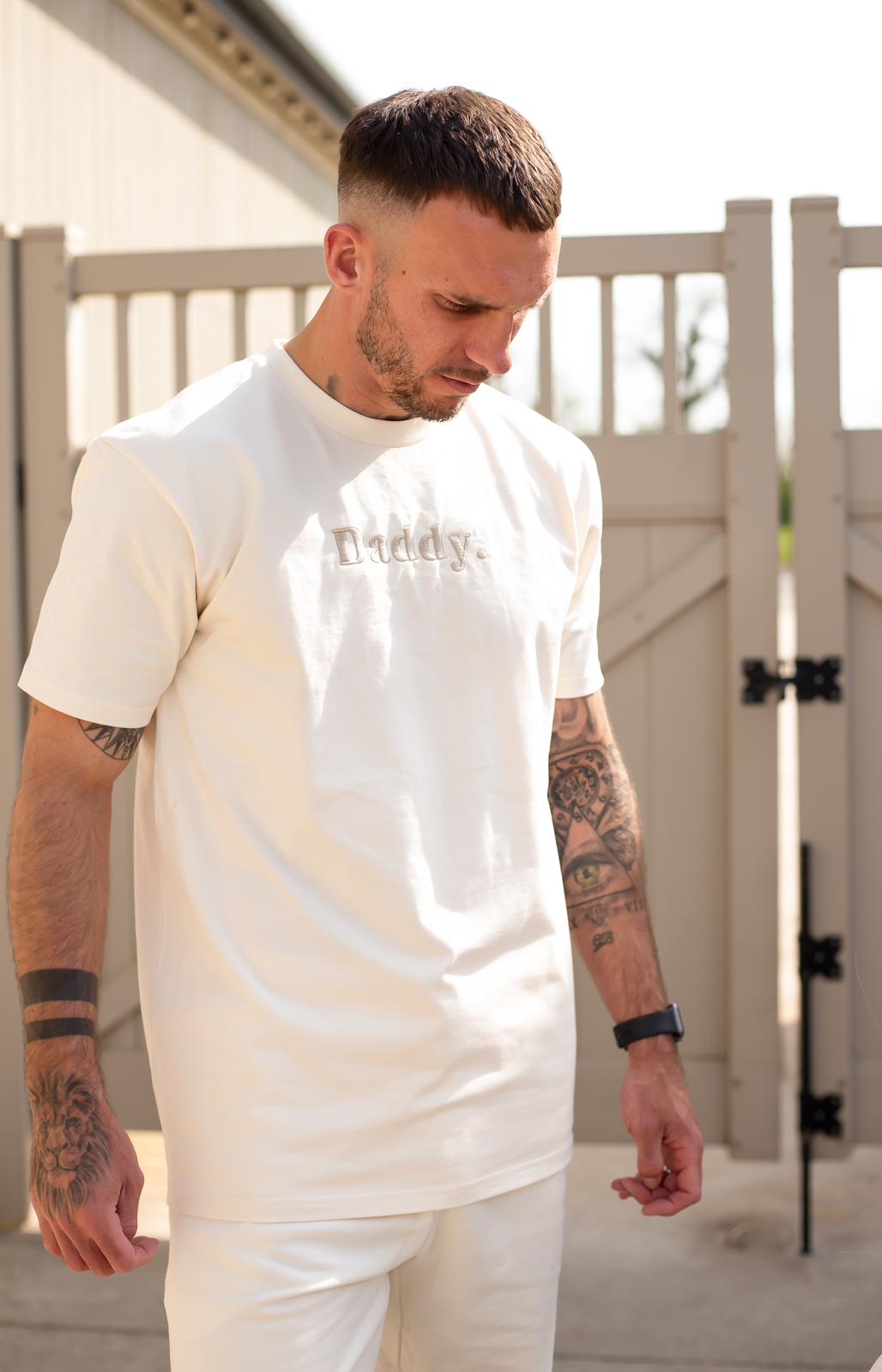 Matching Vanilla Adult  Daddy/Name Tshirt - Embroidered