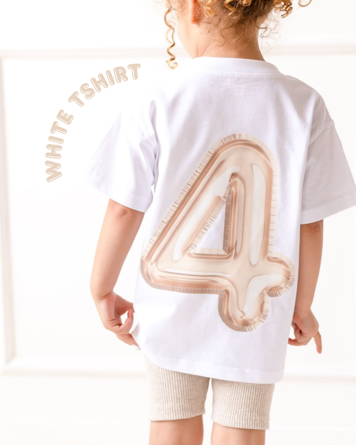 Balloon Birthday Tshirt Neutral - Print
