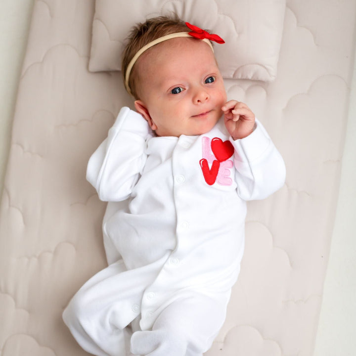 Love Popper Romper - Embroidered