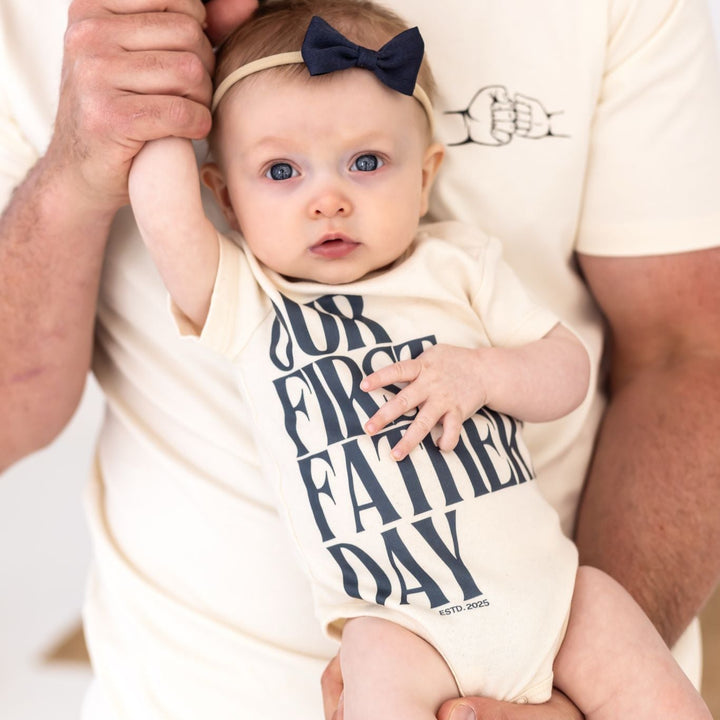 First Father's Day Signature Bodysuit - Matching Print