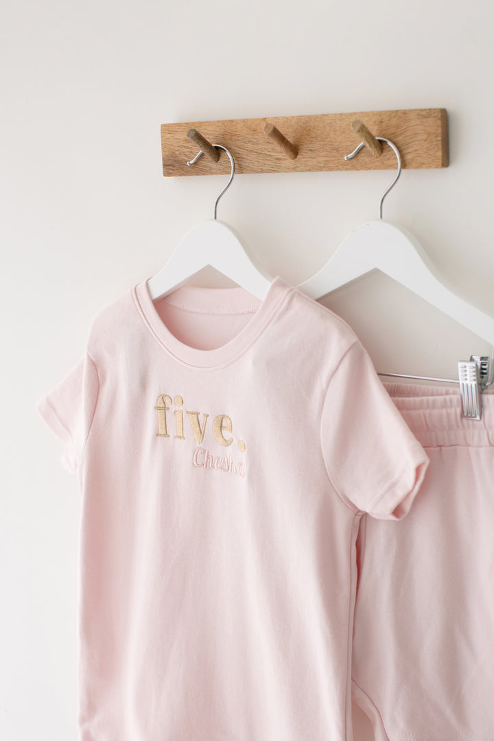 Birthday Short set - Embroidered