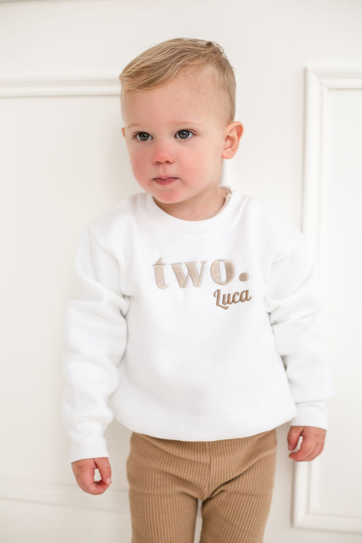 Name + Age Sweatshirt - Embroidery