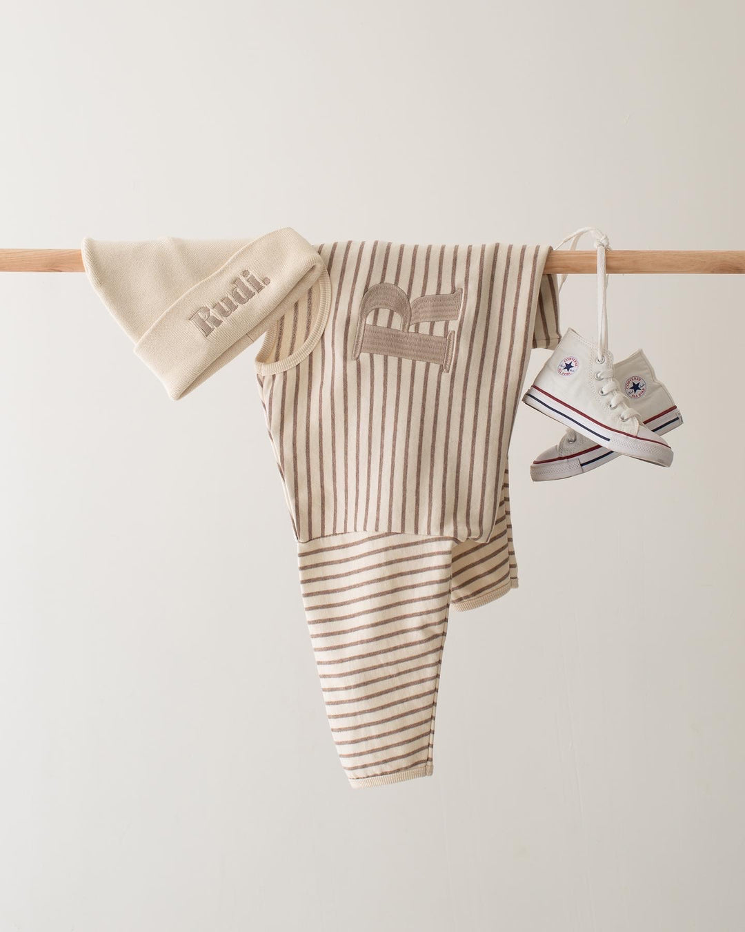 Oversized Stripe Sweatshirt - Embroidered