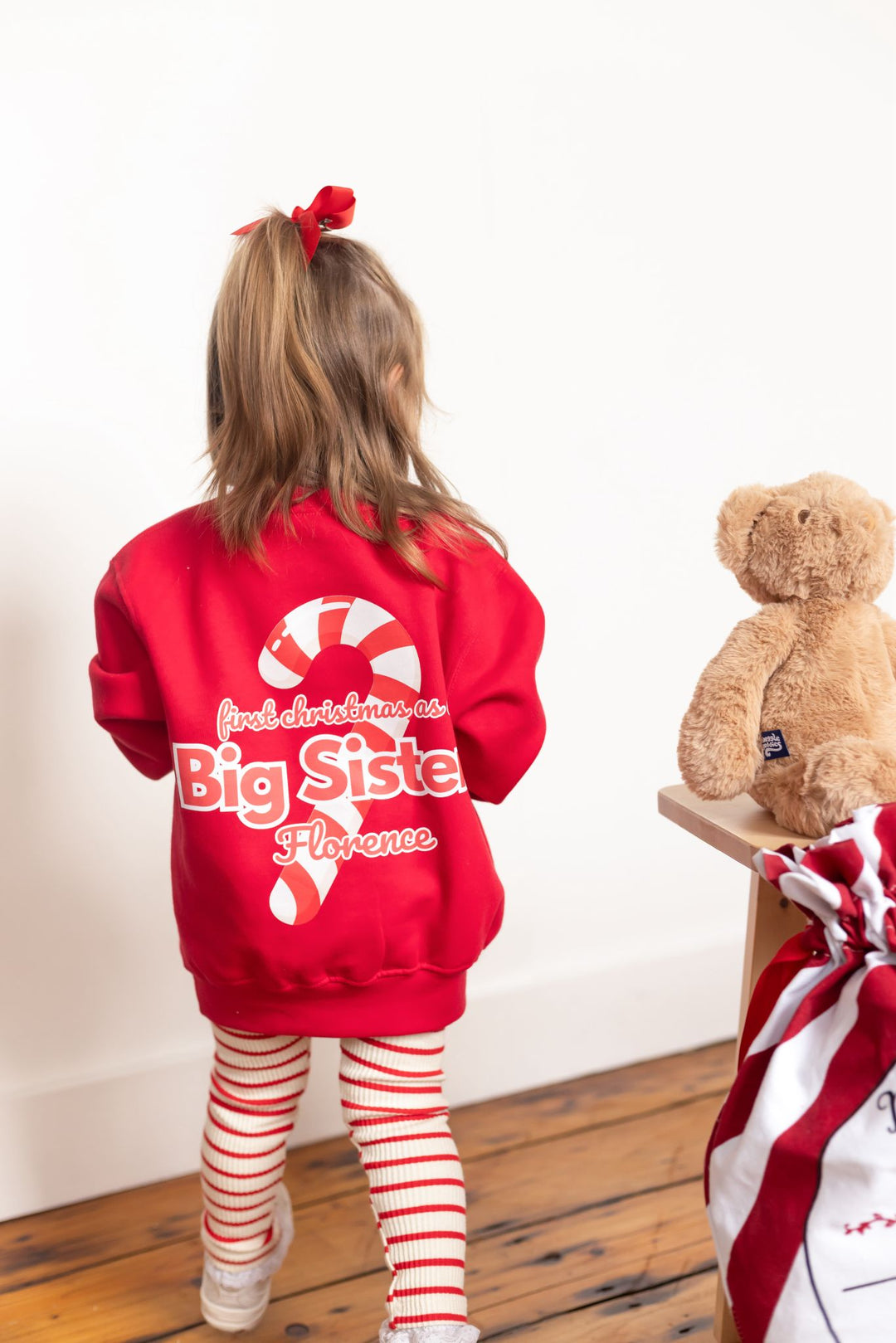 Candy Cane BIG SISTER Jumper - Print