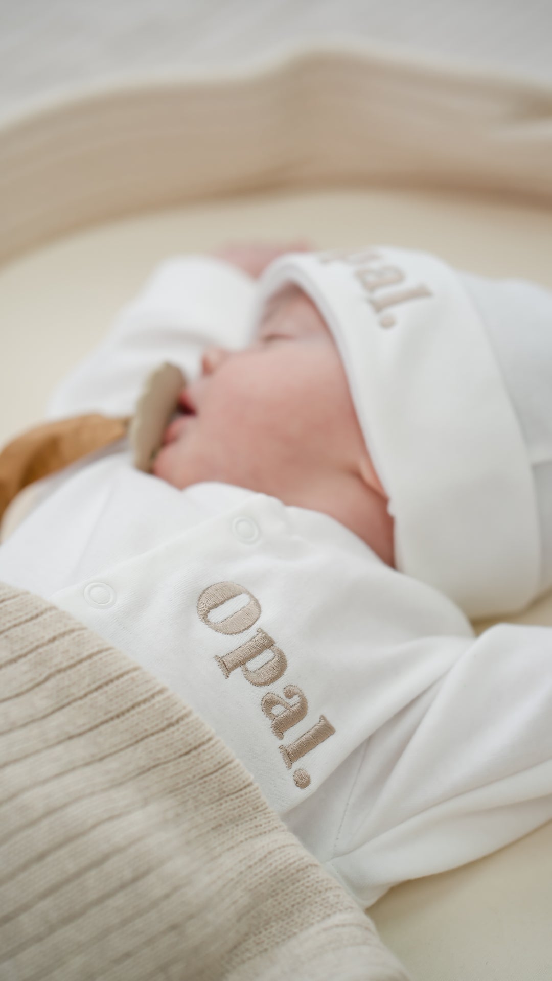 Classic Popper Romper + Hat Set - Embroidered